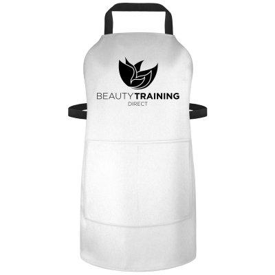 (90cm x 70cm) - White Polycotton Fabric Adjustable Neck Fastening